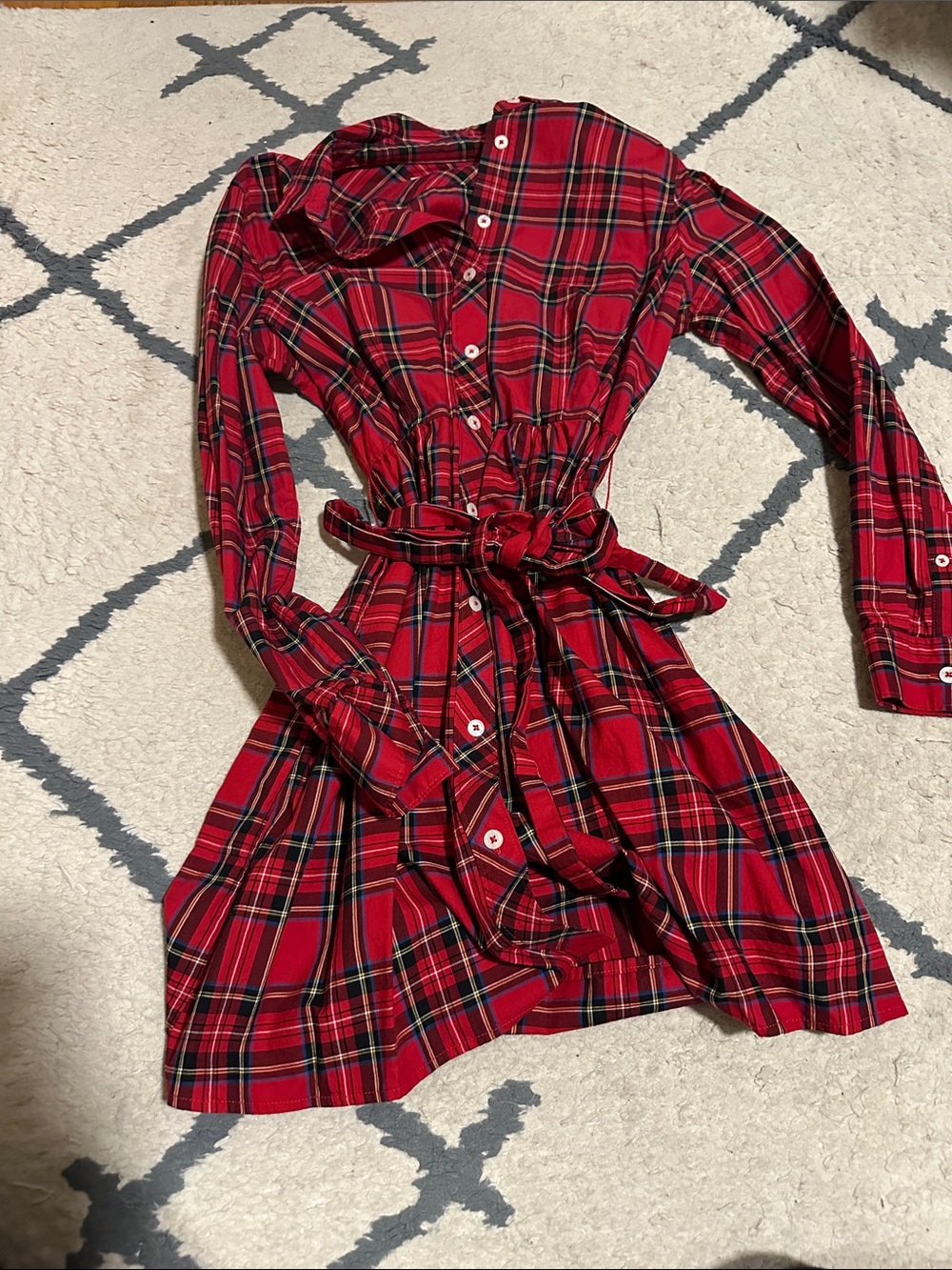 UNTUCKit Red Plaid Cassie Dress